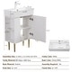 preview thumbnail 16 of 28, 21.6" Freestanding Single Bathroom Vanity with Left Shelf, Ceramic Sink Soft-Close Door, 3 Colors Option