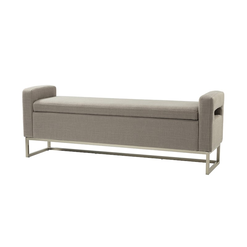 Diana Modern Upholstered Filp-Top Storage Bench with Sturdy Metal Legs
