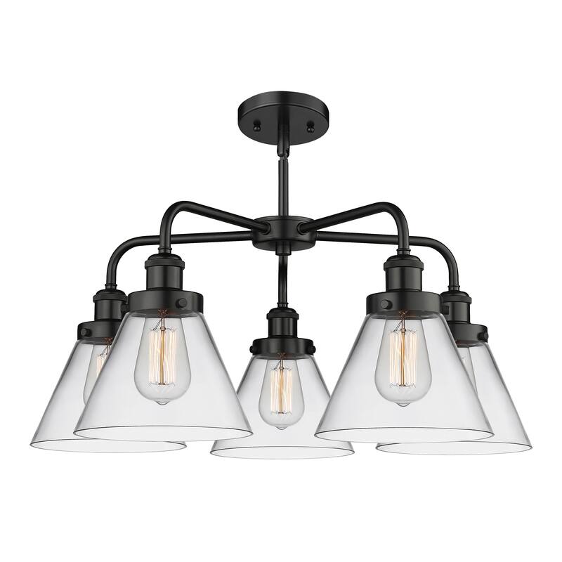 Innovations Lighting Cone - 5 Light 26" Stem Hung Chandelier