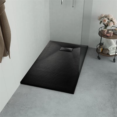 SMC Black Shower Base Tray 39.4"x31.5"