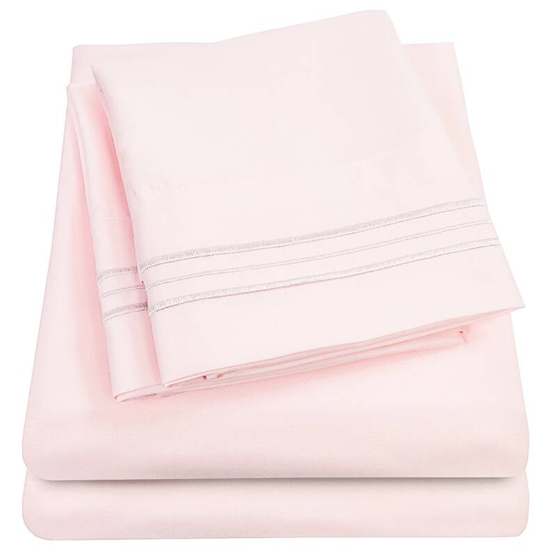 Sweet Home Collection 18"-24" Extra Deep Pocket, Double Brushed Microfiber Sheet Set