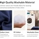 preview thumbnail 5 of 5, WOWMAX Decorative Bed Rest Wedge Pillow Blue Linen Blend Oversized