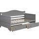 preview thumbnail 40 of 84, Arched Backrest Daybed Wood Slat Support Sofa Bed with 2 Drawers or Trundle Bed, Classic Twin Daybed Frame