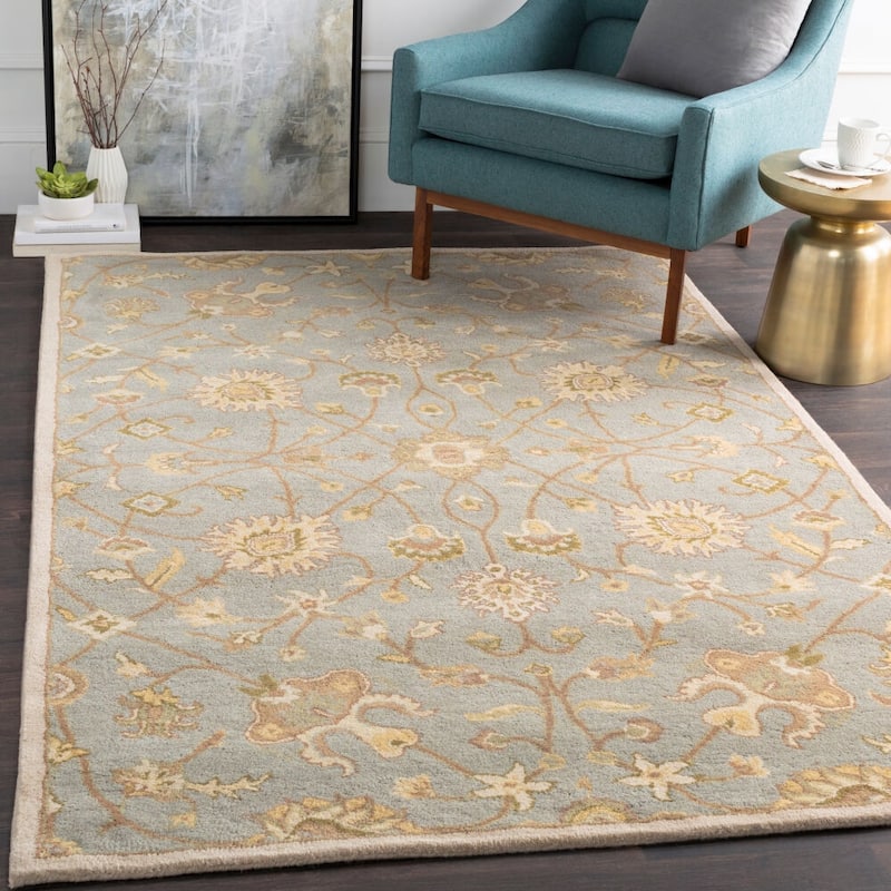 Livabliss Traditional Caesar Floral & Botanical Area Rug - 8' x 11' - Sage