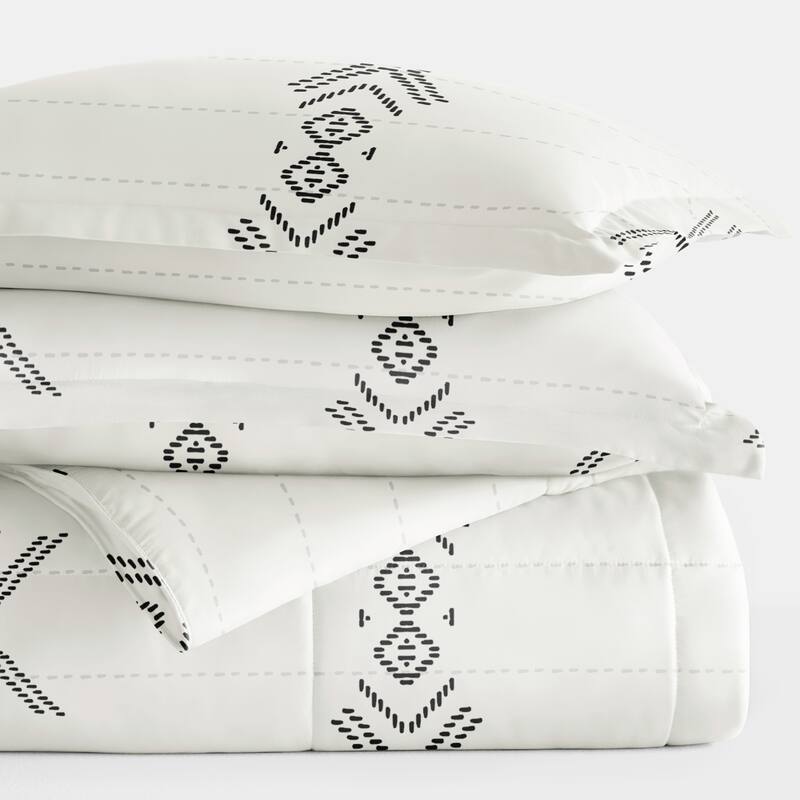 Becky Cameron Premium Urban Stitch Patterned Comforter Set