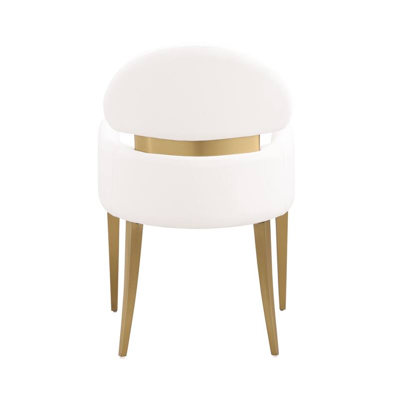Furniture of America Luvien Modern 5-Piece White Sintered Stone Top Oval Dining Set