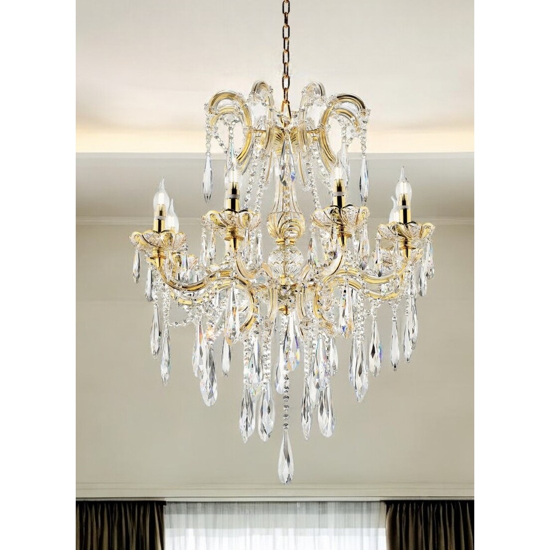 HomeRoots Candle Style Empire Transparent Glass Led Ceiling