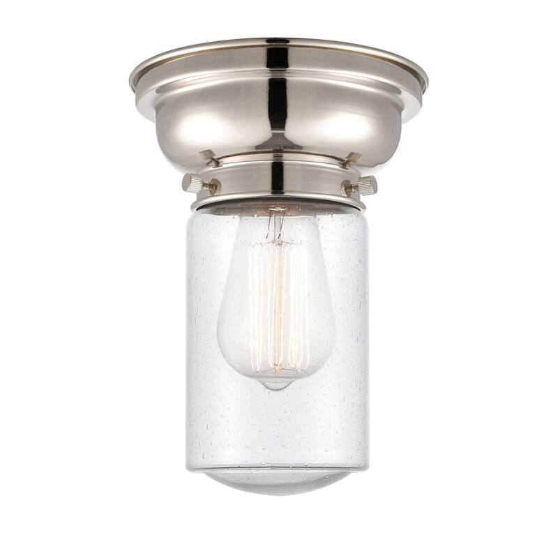 Innovations Lighting Dover 6" Wide Convertible Flush Mount Ceiling - Polished Nickel / Seedy