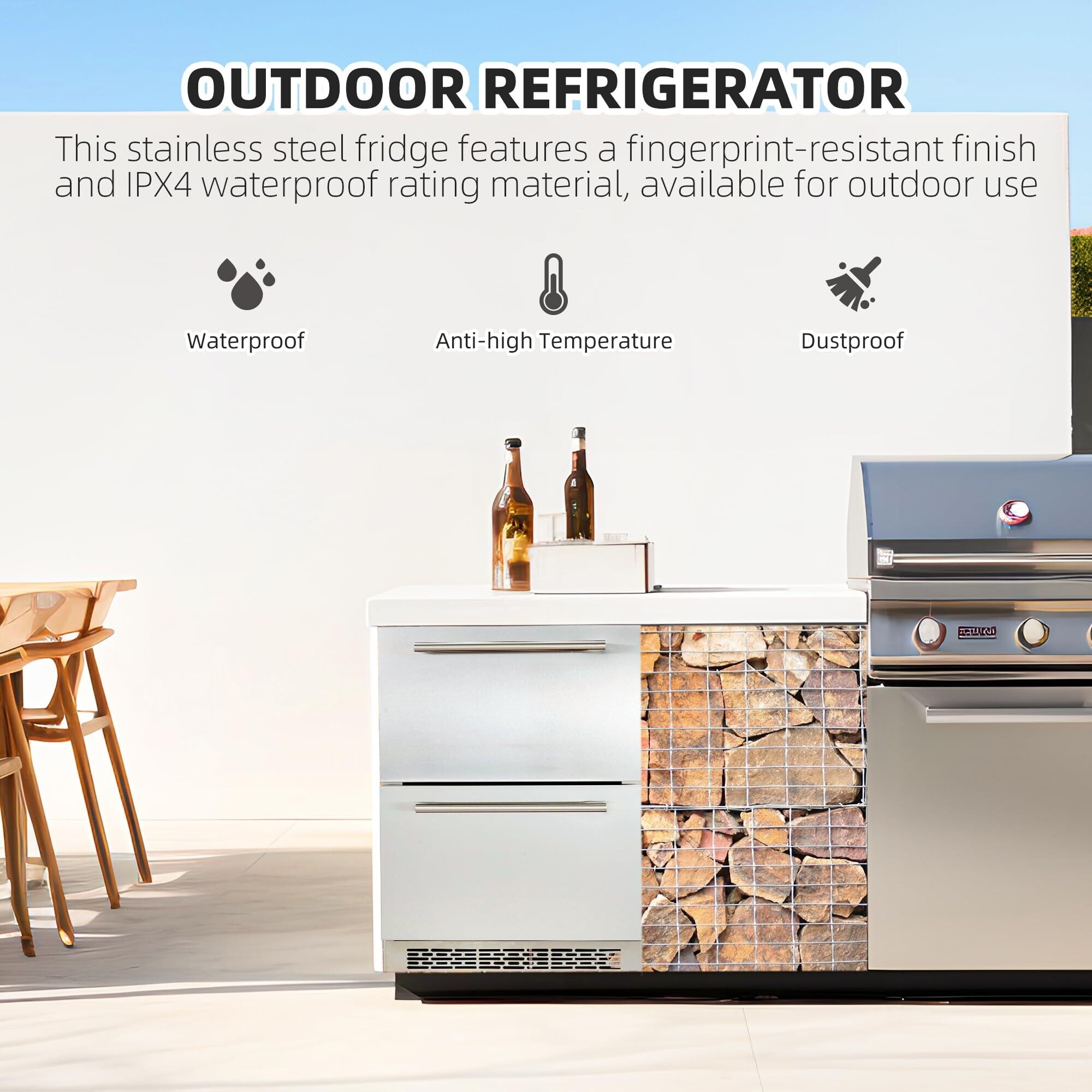 Outdoor patio refrigerator clearance