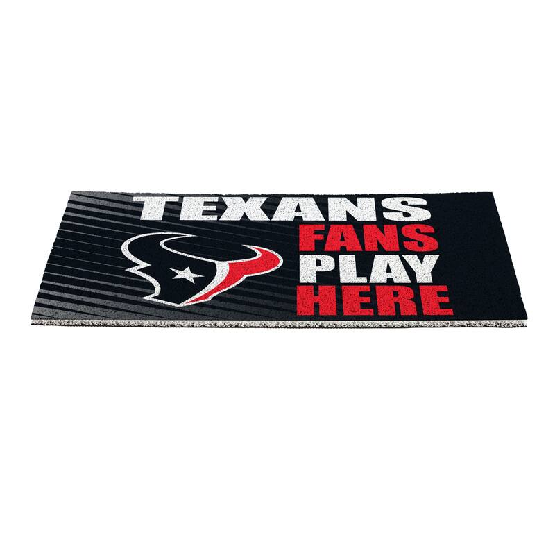 28 in. x 16 in. Houston Texans "Fans Play Here" PVC Door Mat