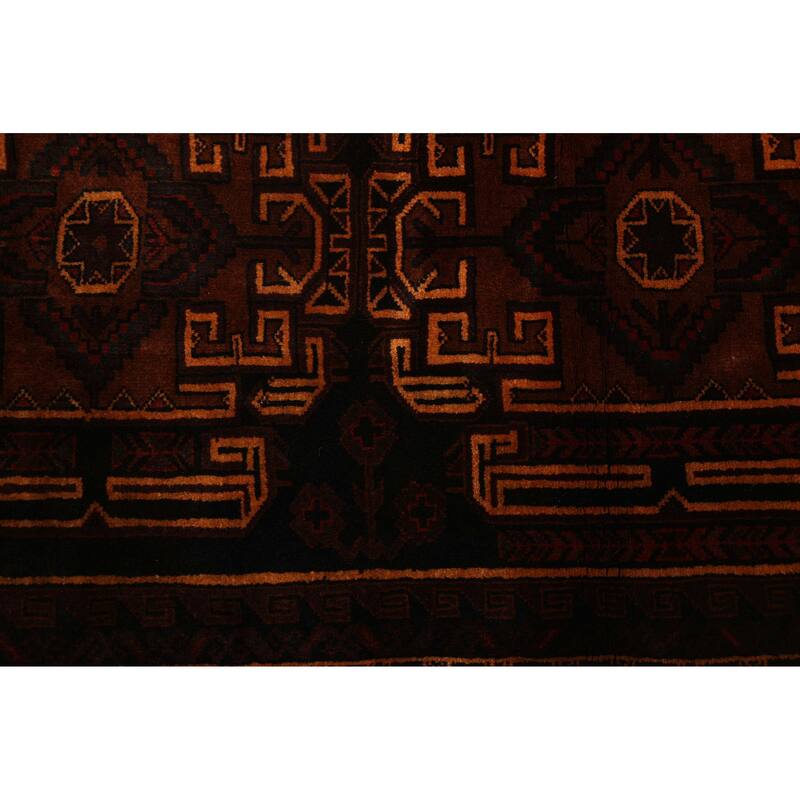 ECARPETGALLERY Hand-knotted Teimani Black, Brown Wool Rug - 3'8 x 6'3