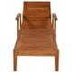 preview thumbnail 7 of 16, Outdoor Solid Wood Chaise Lounge, Patio Reclining Daybed with Wheels