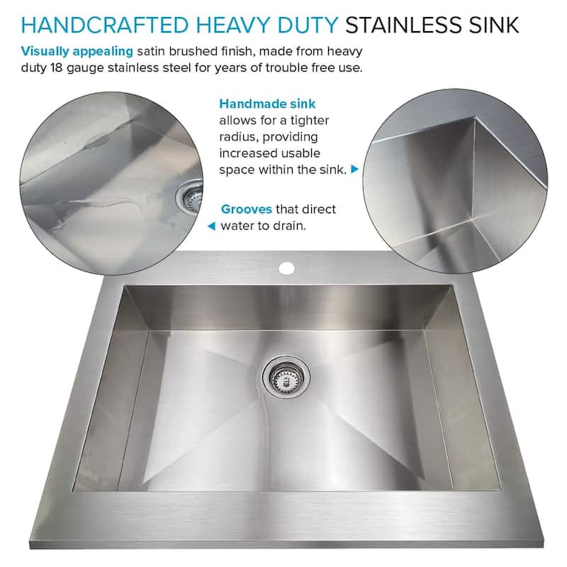 Transolid OSC3224 Outdoor Kitchen 32-in x 24-in x 51-in Single Sink Cabinet, Stainless Steel - 32-in x 24-in x 51-in