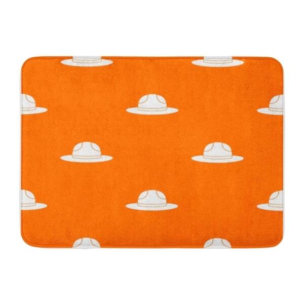Shop Active Canadian Hat Pattern In Orange Color For Any Doormat Floor Rug Bath Mat 23 6x15 7 Inch Multi On Sale Overstock 31781120
