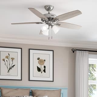 Hunter 52" Builder Ceiling Fan with LED Light Kit and Pull Chain - DC Motor - Casual, Traditional - ENERGY STAR