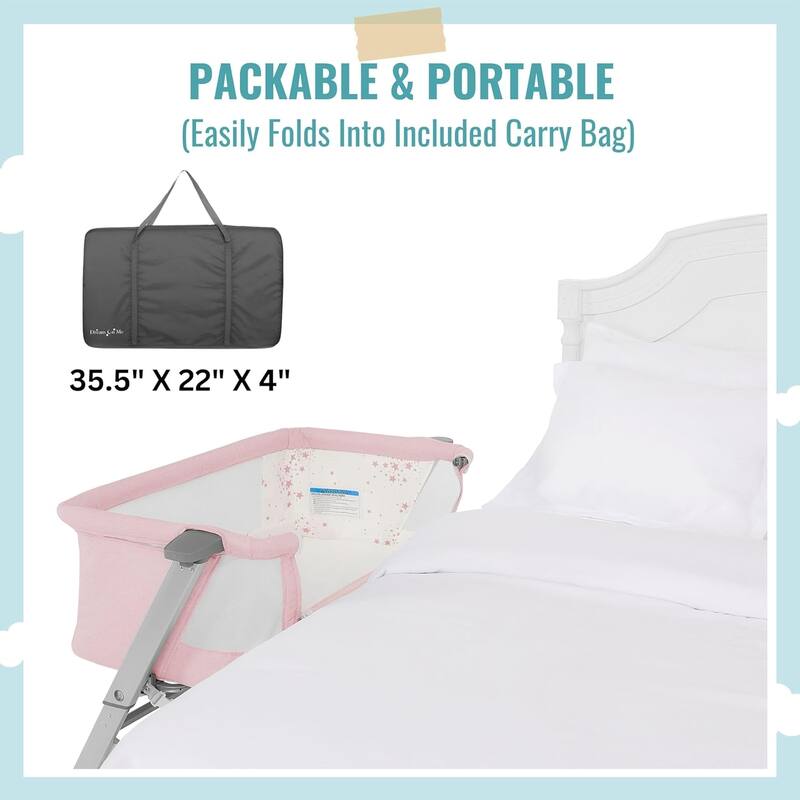 Dream On Me Skylar Bassinet in Grey