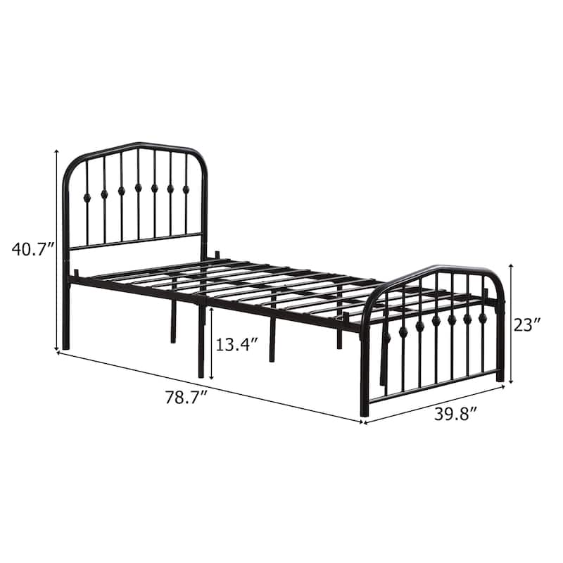 Modern Single-Layer Curved Frame Bed
