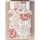 preview thumbnail 3 of 4, Boho Shabby Chic Floral Girl Twin Comforter Set Ivory Bohemian Vintage Garden Watercolor Flower Nature Elegant Pastel Dusty Rose