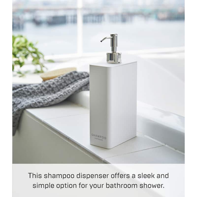 Yamazaki Home Rectangle Shower Dispenser - Three Styles, ABS Plastic, Shampoo, 24 fluid oz., 700 ml