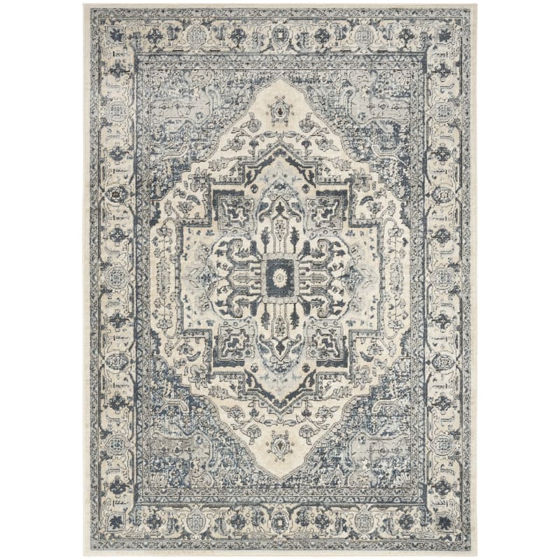 Nourison Quarry Indoor only Persian Area Rug - 6' x 9' - Ivory/Navy