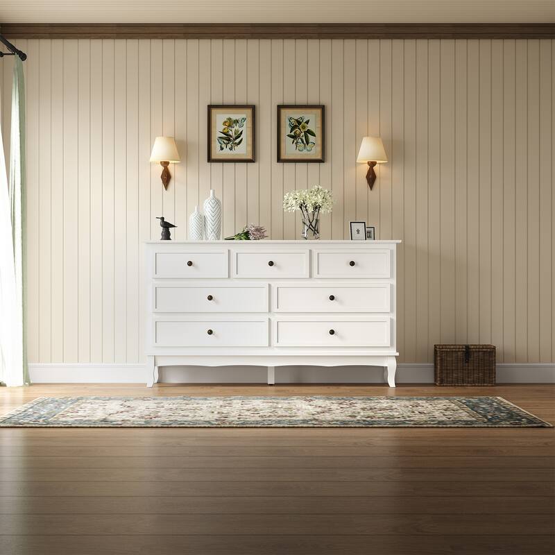 55'' Dresser with 7 Spacious Drawers