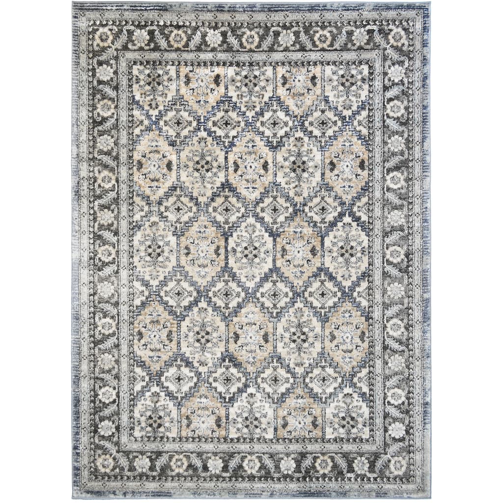 Firenze Stately Blue Traditional Oriental Area Rug