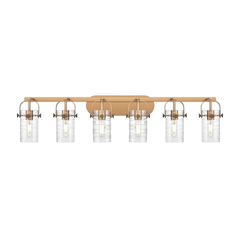 Innovations Lighting Pilaster II Cylinder - 6 Light 7" Wall-Mounted Bath Vanity Light
