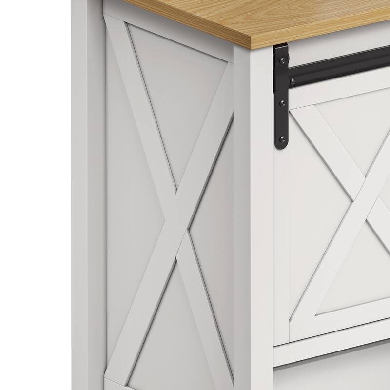 36" Farmhouse Bathroom Vanity Cabinet with Ceramic Sink Set