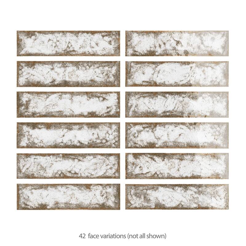Merola Tile Gaudi React Brick Alpine 2-3/8" x 9-3/4" Porcelain Floor and Wall Tile