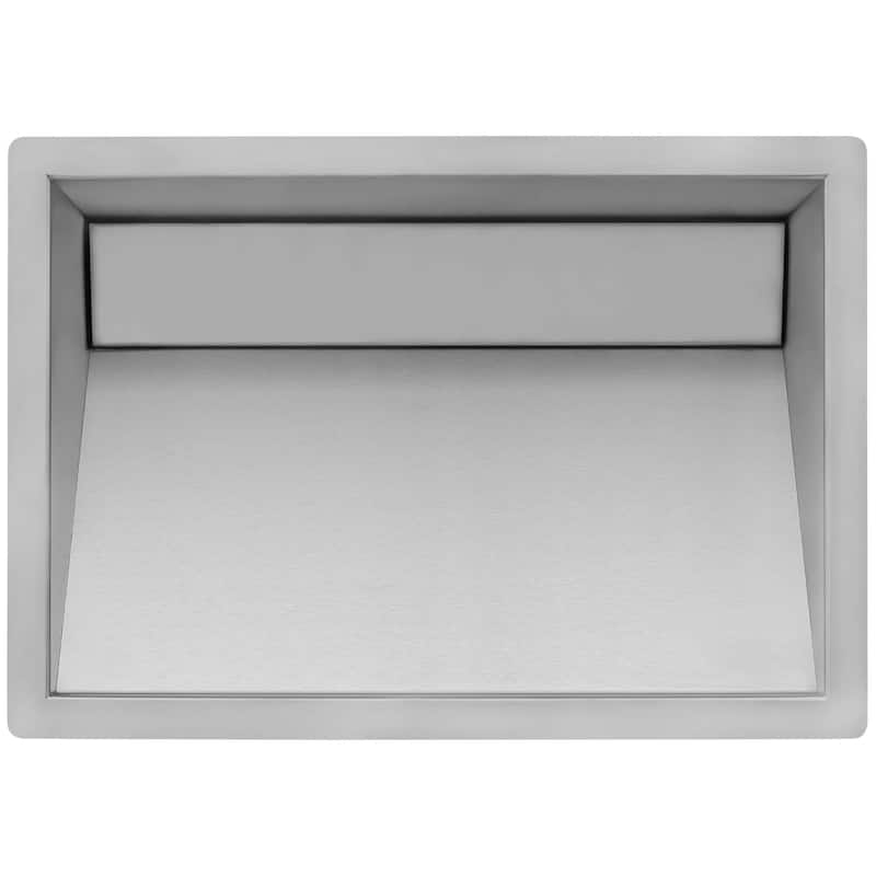 Ruvati 20 x 14 inch Brushed Stainless Steel Undermount Bathroom Sink Stainless Steel - RVH6140ST