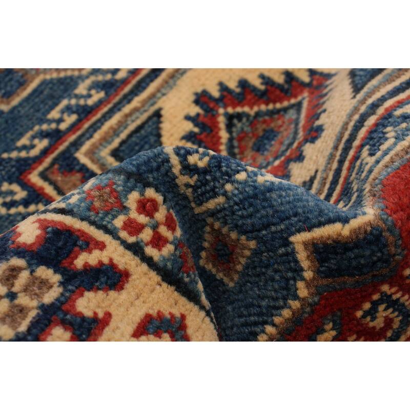 ECARPETGALLERY Hand-knotted Uzbek Ghazni Dark Blue Wool Rug - 2'0 x 5'11