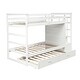 preview thumbnail 6 of 16, Contemporary Style Solid Wood Bunk Bed, Hardwood Twin Over Twin Bunk Bed with Trundle and Staircase