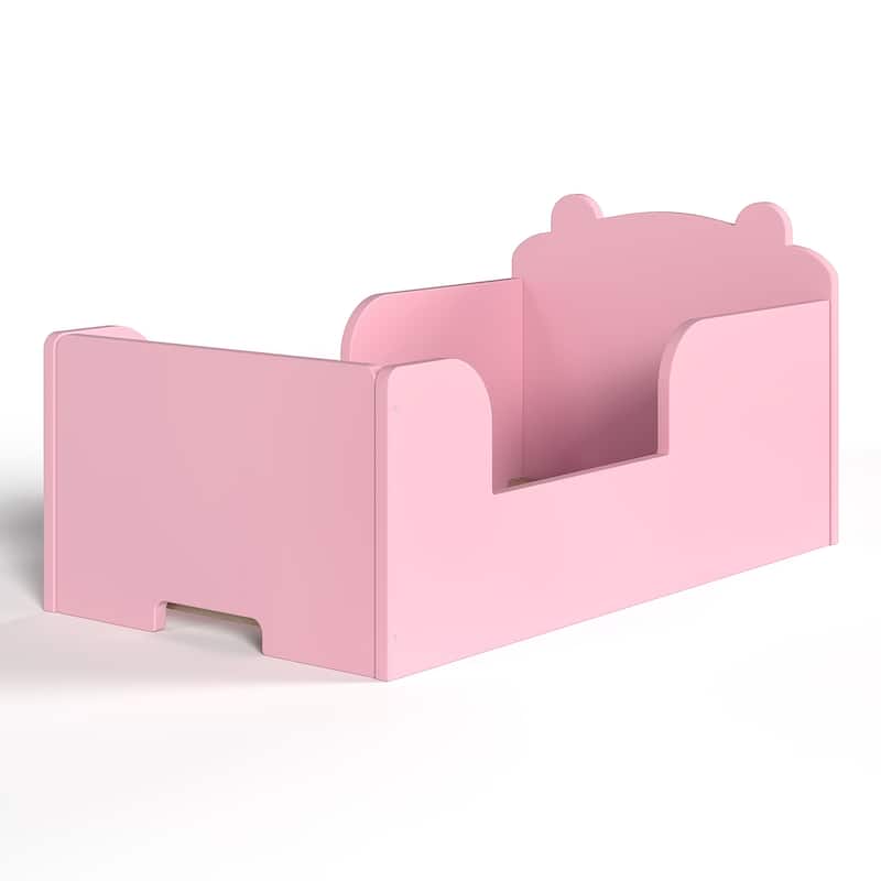 Toddler Floor Bed Frame - Bear Shape Cot Bed for Boys & Girls Ages 3-6