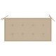 preview thumbnail 6 of 7, vidaXL Patio Bench with Beige Cushion 44.1" Solid Teak Wood - 44.1" x 21.7" x 37"