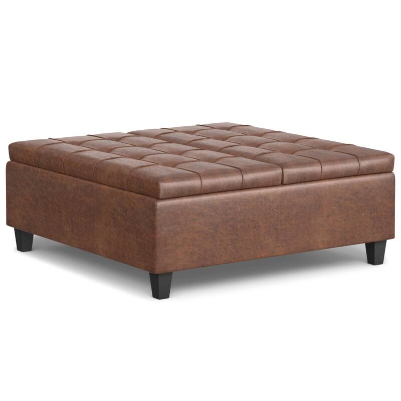 Harrison Large Square Coffee Table Storage Ottoman