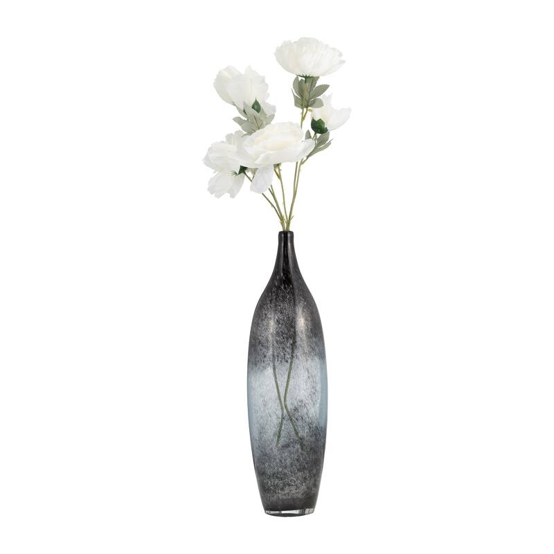 Sagebrook Home Artistic Glass Blue Ombre Abstract Vase - 5" x 5" x 18"