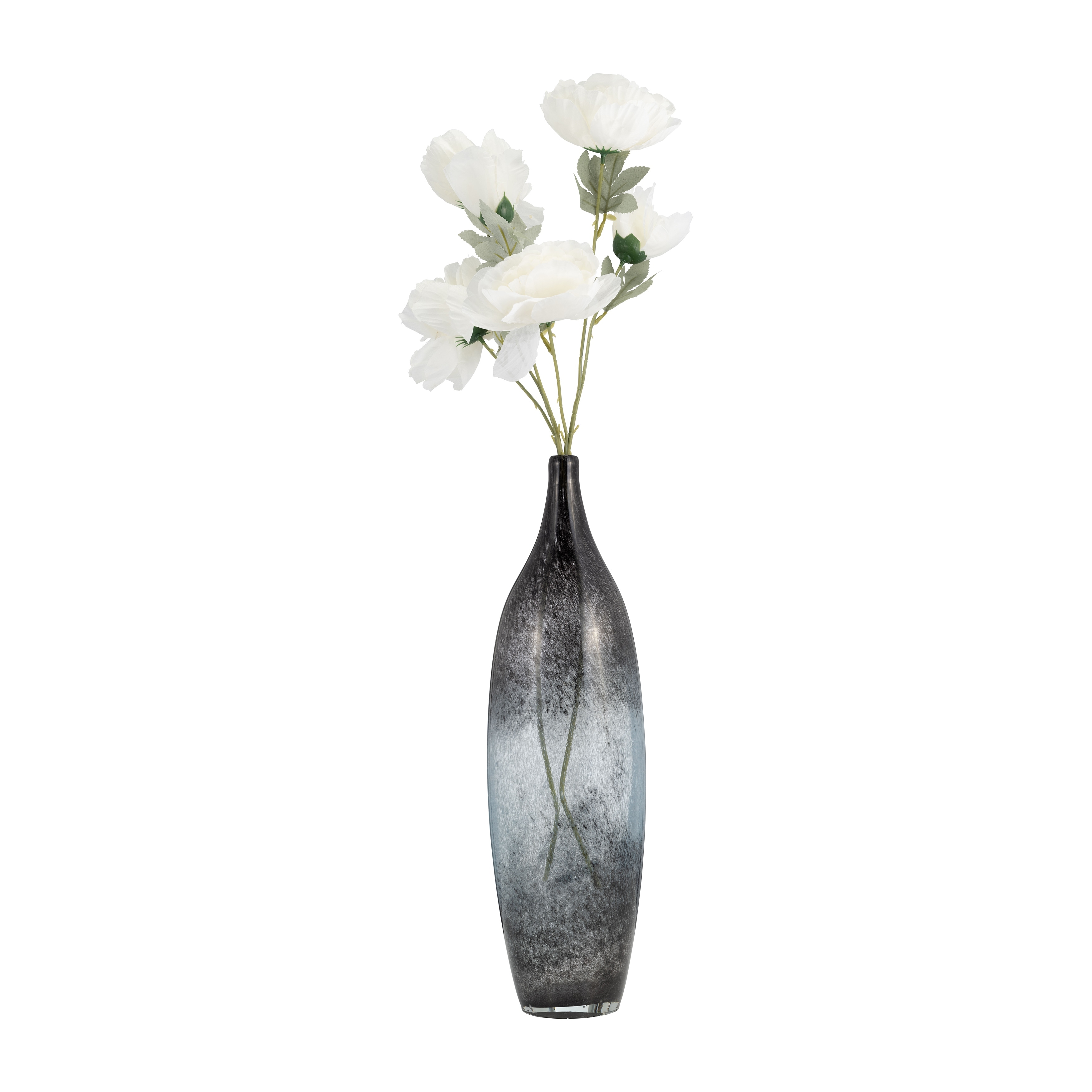 Sagebrook Home Artistic Glass Blue Ombre Abstract Vase