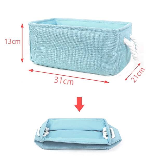 dimension image slide 16 of 19, Canvas Toy Bins for Laundry Clothes Storage Home Organizer