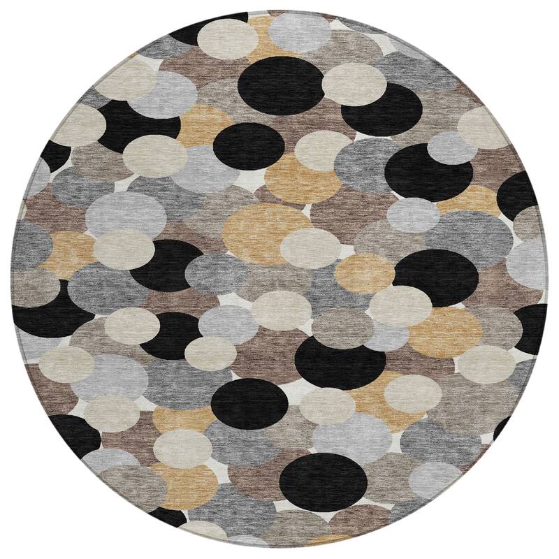 Machine Washable Indoor/ Outdoor Mucho Bubbles Chantille Rug