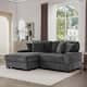 118.4"W Plush Modular Sectional Sofa with Pillows