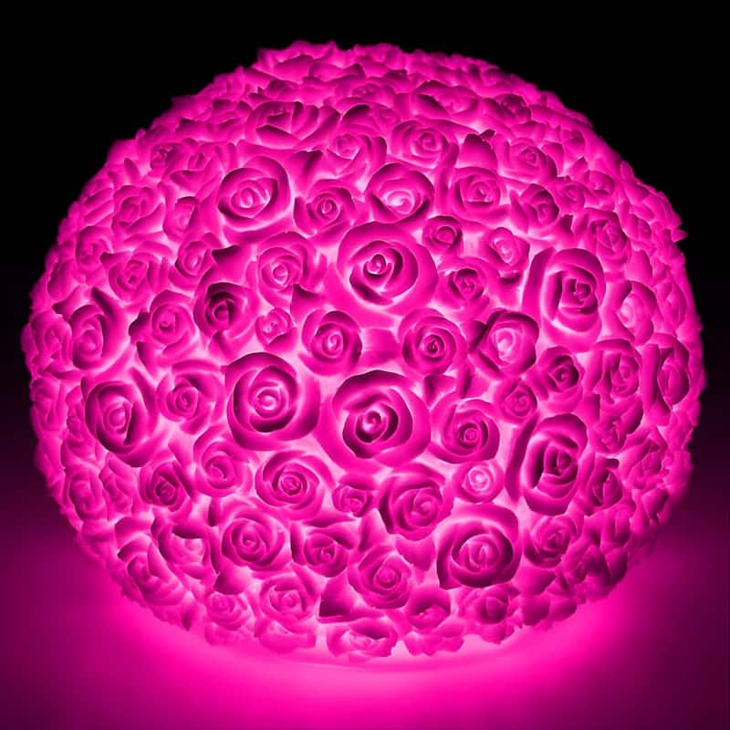 Rose Ball Lamp Sculpted Sandstone Table Lamp Ambient Home Lighting