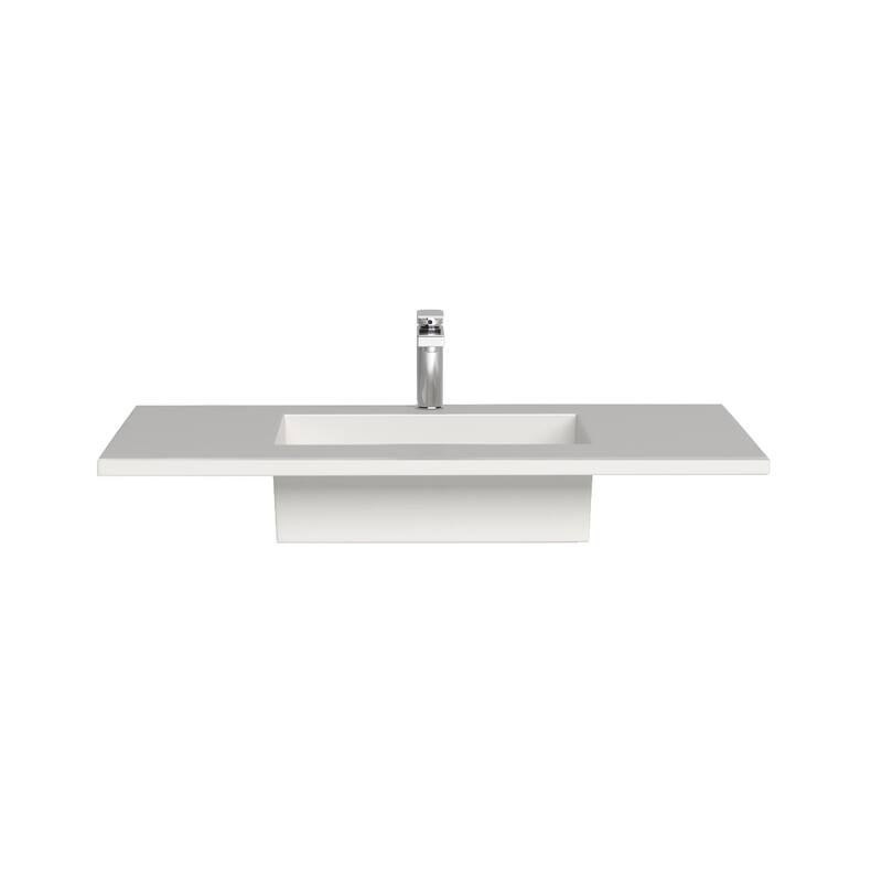 Serenity Solid-Surface Bathroom Vanity Top with Sink
