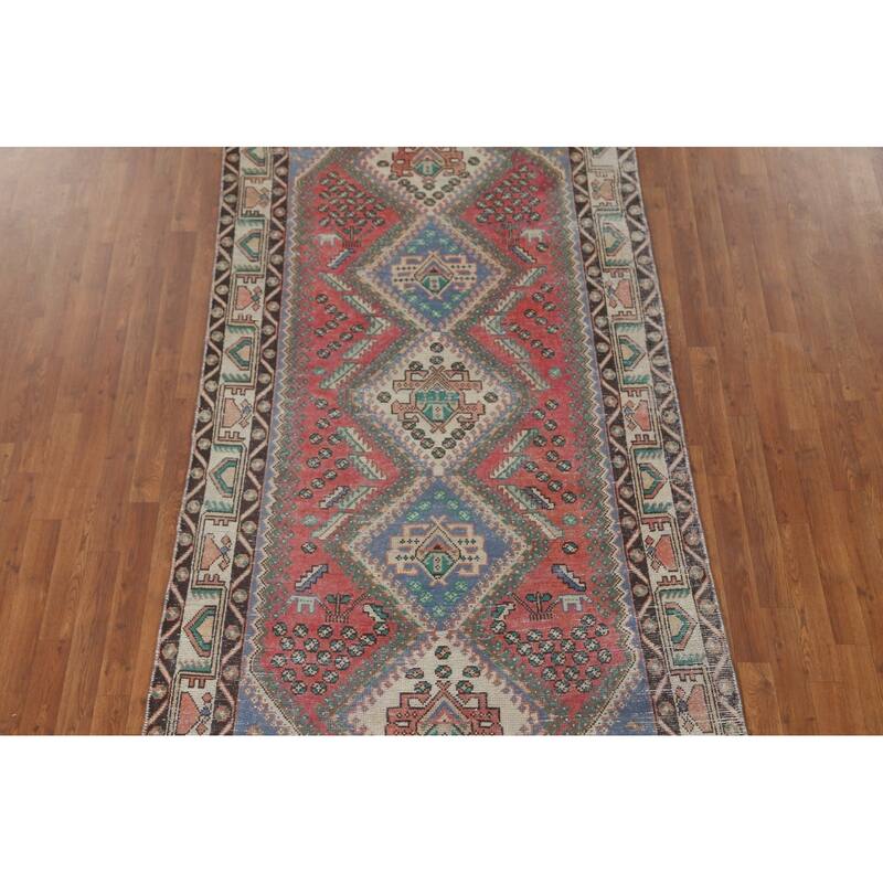 Tabriz Persian Vintage Area Rug Hand-Knotted Wool Carpet - 4'7" x 9'6"