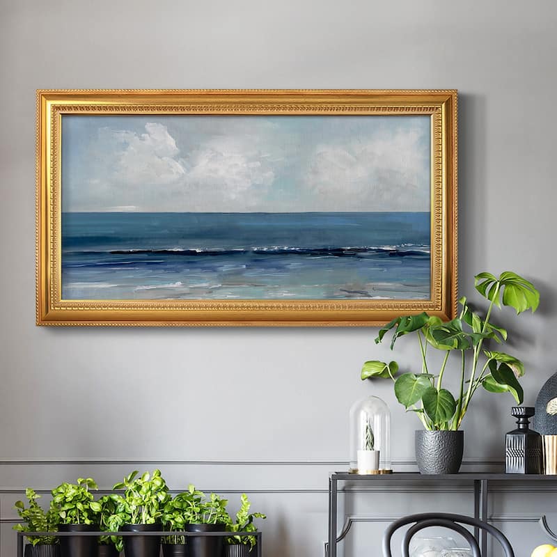 Blue Seas Premium Framed Canvas- Ready to Hang