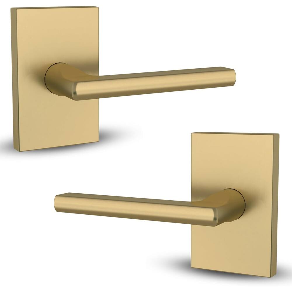 Mega Handles Modern Glamor Dummy Door Lever for Closet & French Doors | Non-Turning Rectangular Handles | Easy Installation