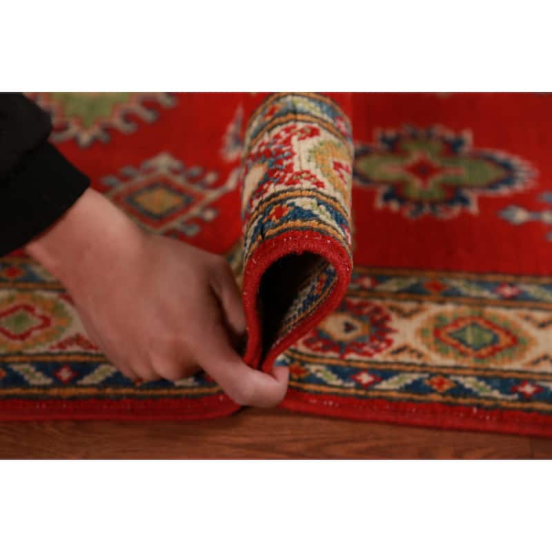 Traditional Kazak Oriental Foyer Rug Handmade Accent Wool Carpet - 2'9"x 4'0"