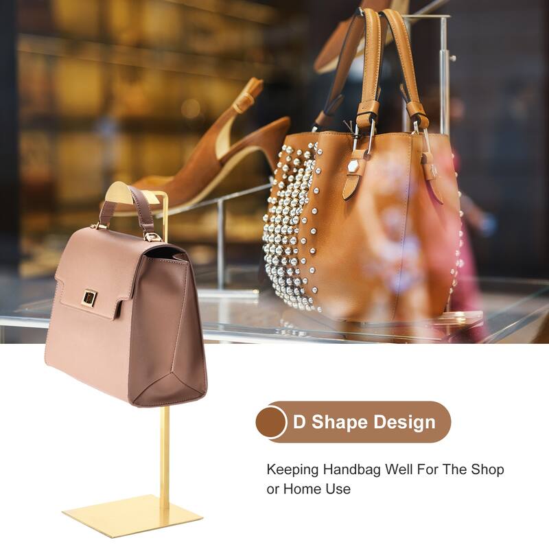 Purse Display Stand Set 2 Pack Metal Adjustable Handbag Rack