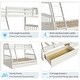 preview thumbnail 7 of 7, White Twin Over Full Solid Wood Bunk Bed with Two Storage Drawers, Removable Ladder, Guard Rails