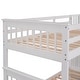 preview thumbnail 16 of 17, Maximized Storage Space Wood Bunk Bed with Stairway, Guardrails, Stable Construction, Safety Guaranteed, White