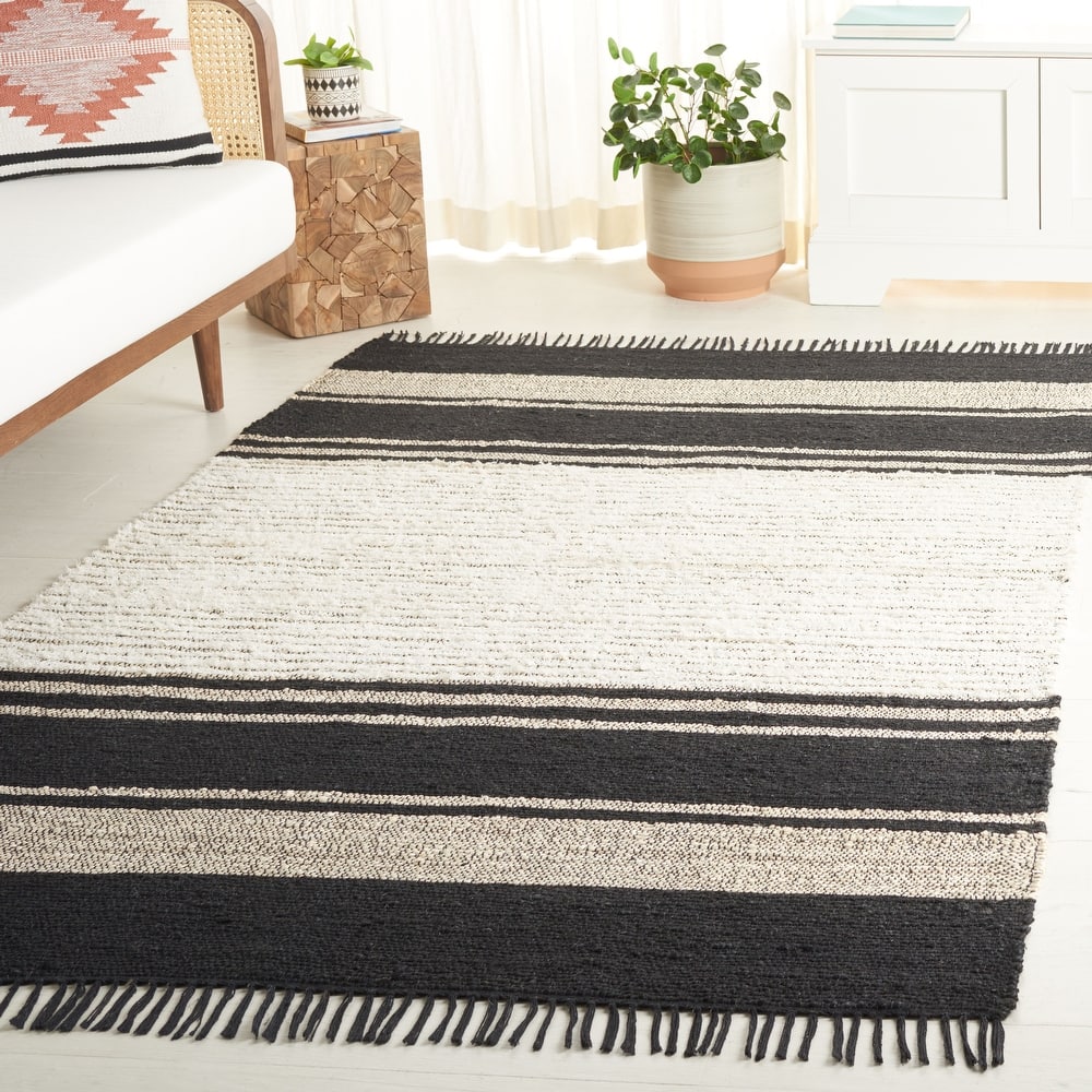 SAFAVIEH Handmade Natural Fiber Liina Boho Stripe Cotton &